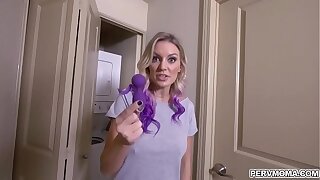 Perv mother caught by her step son playing herself with his hookup toy!